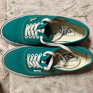 Worn once Green Vans